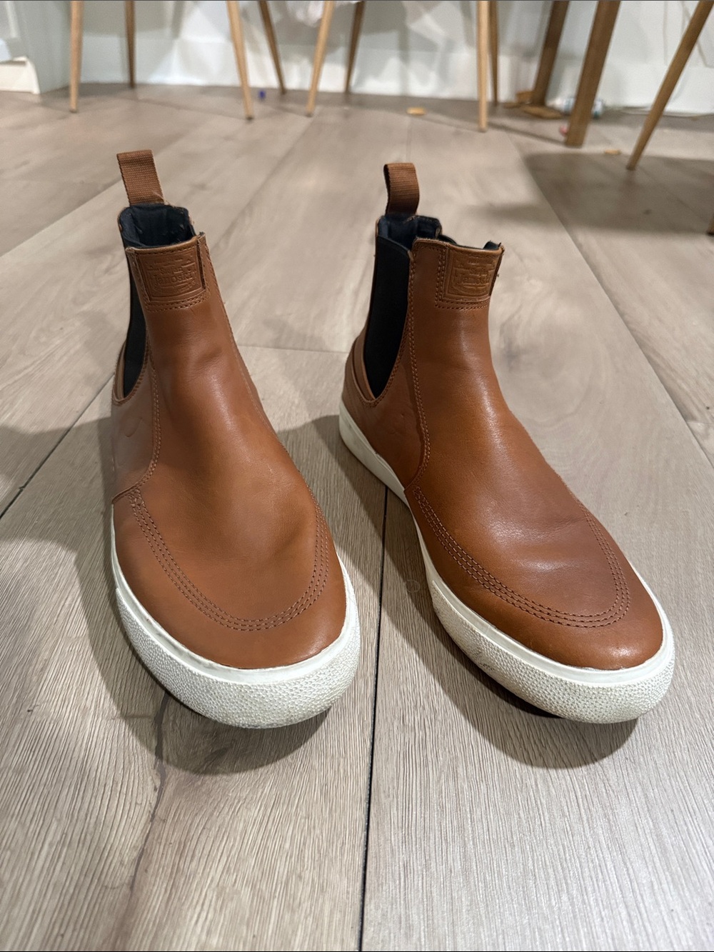 Nike SB Zoom Stefan Janoski Slip Mid RM Sneakers in British Tan M11.5